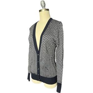 Banana Republic Metallic Zigzag Cardigan size S